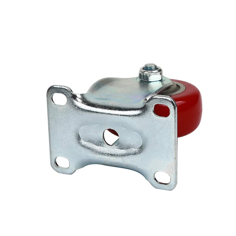 KINJOEK 4 Packs 3 Inches (2 with Brakes, 2 Without) Fixed Caster Wheels Set, KINJOEK Polyurethane Caster Wheels with Brakes for Carts, Furniture, Workbench, Trolley, 617lb Total Capacity - Image 5